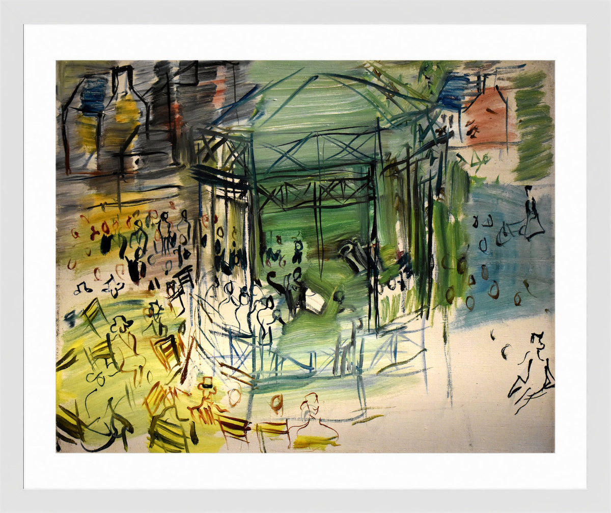 Raoul Dufy Print, 032 Etude pour le Dimanche_10x8 in a white frame