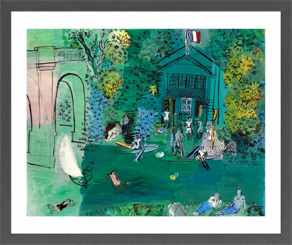Raoul Dufy Print, 046 La Marne (1925)_10x8 in a dark grey frame