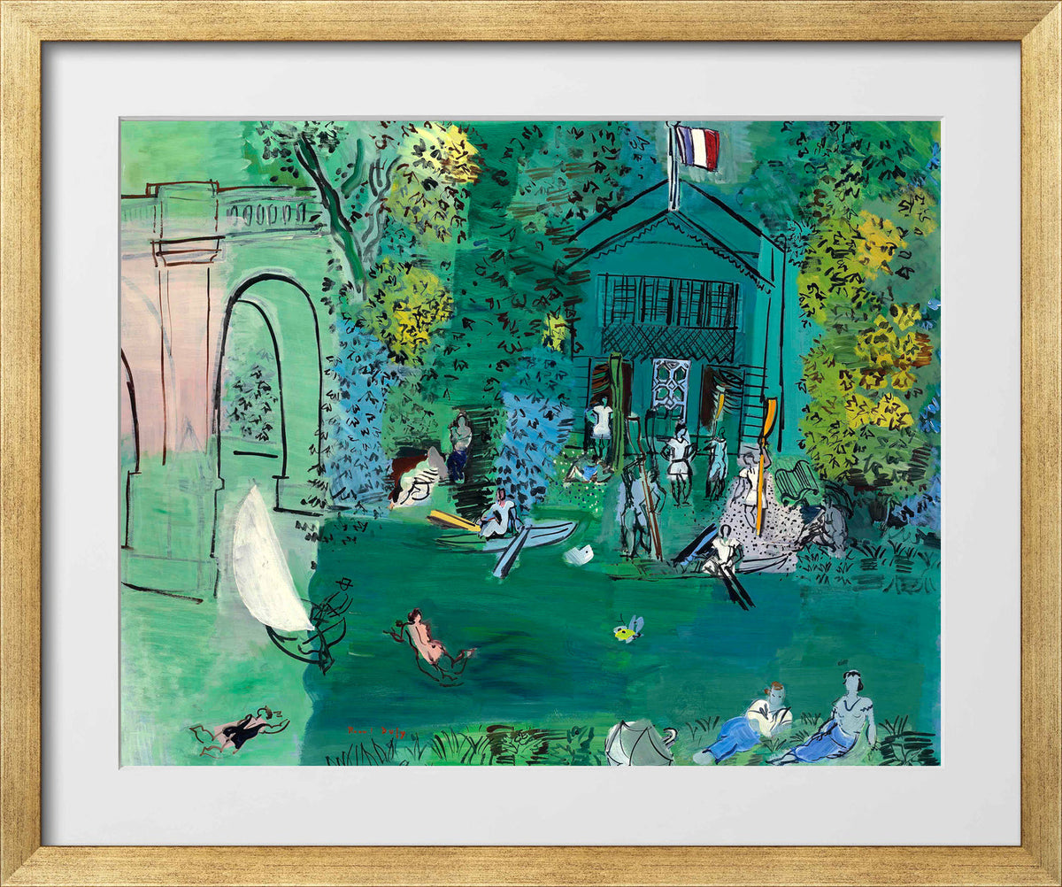 Raoul Dufy Print, 046 La Marne (1925)_10x8 in a gold frame