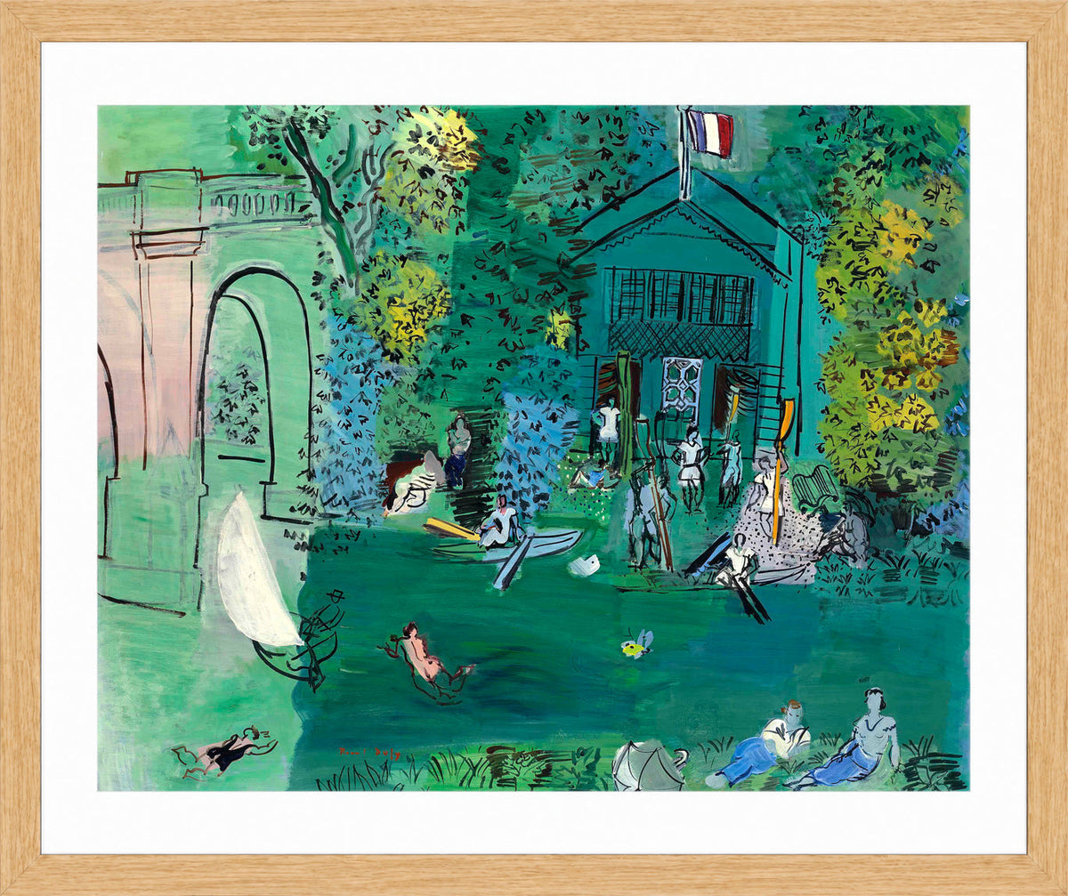 Raoul Dufy Print, 046 La Marne (1925)_10x8 in an oak frame