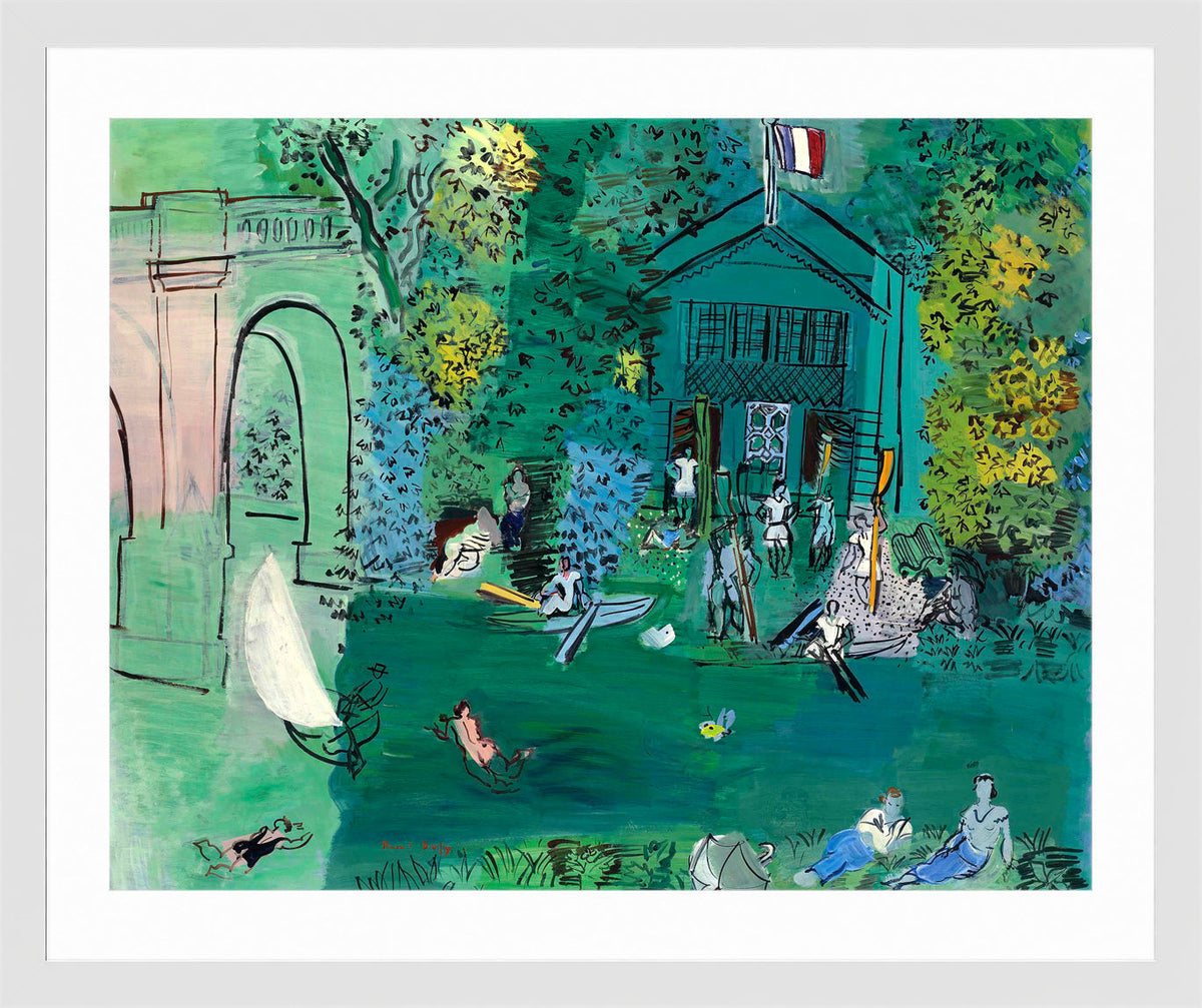 Raoul Dufy Print, 046 La Marne (1925)_10x8 in a white frame