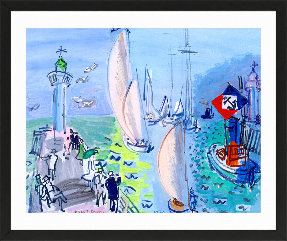 Raoul Dufy Print, 052 La Rentrée des régates (1930)_10x8 in a black frame