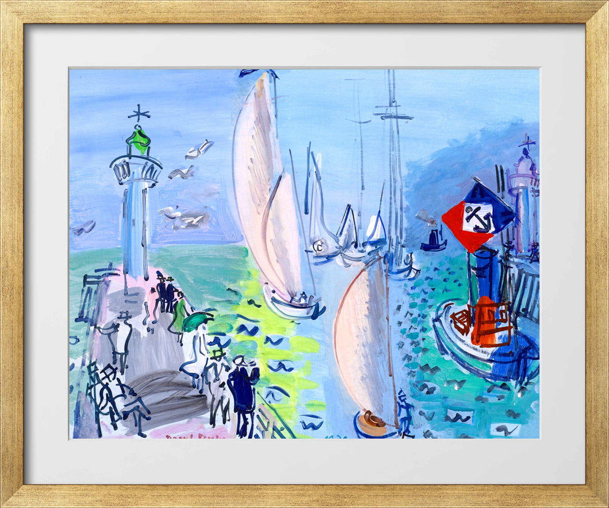 Raoul Dufy Print, 052 La Rentrée des régates (1930)_10x8 in a gold frame