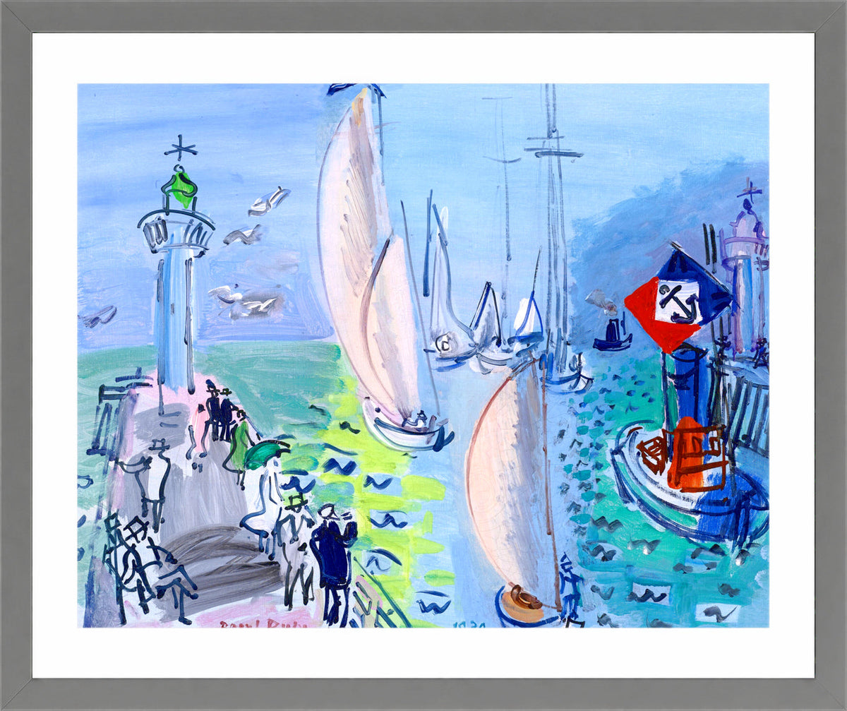 Raoul Dufy Print, 052 La Rentrée des régates (1930)_10x8 in a light grey frame