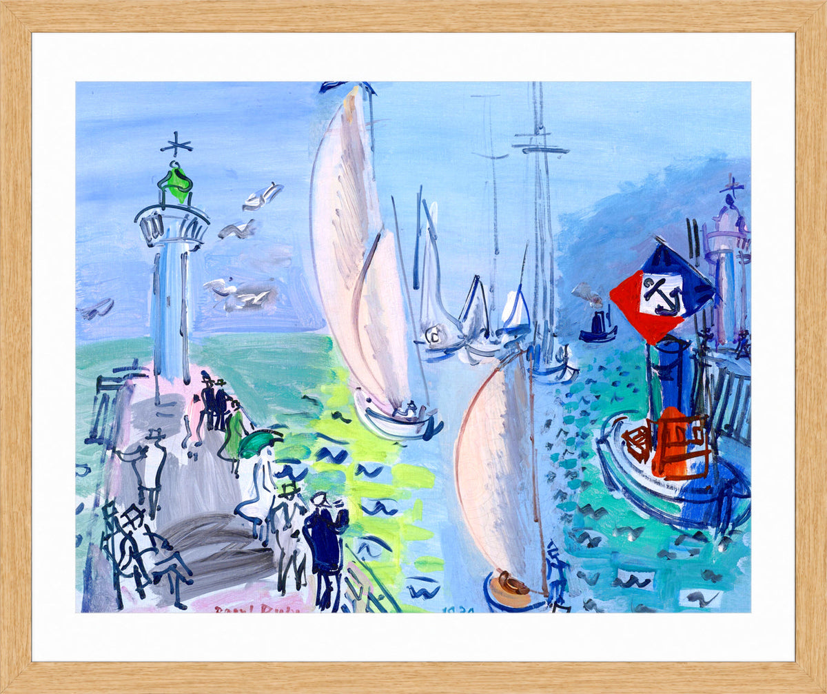 Raoul Dufy Print, 052 La Rentrée des régates (1930)_10x8 in an oak frame