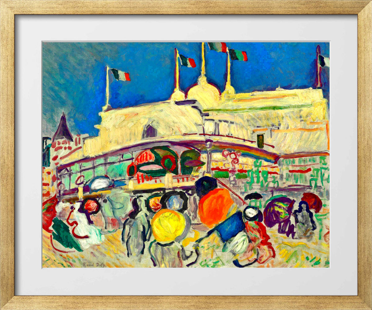 Raoul Dufy Print, 057 Le Casino (1906)_10x8 in a gold frame