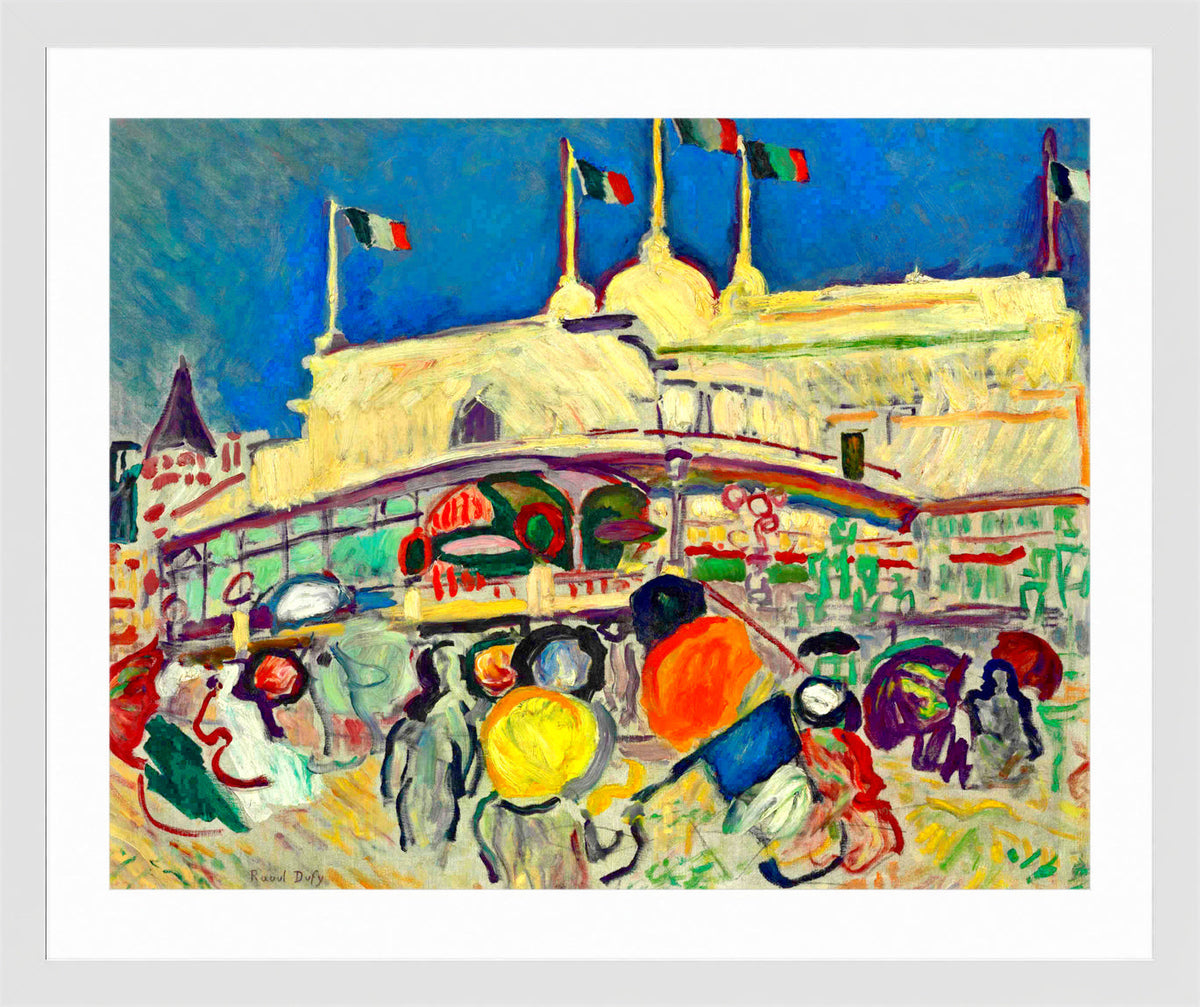 Raoul Dufy Print, 057 Le Casino (1906)_10x8 in a white frame