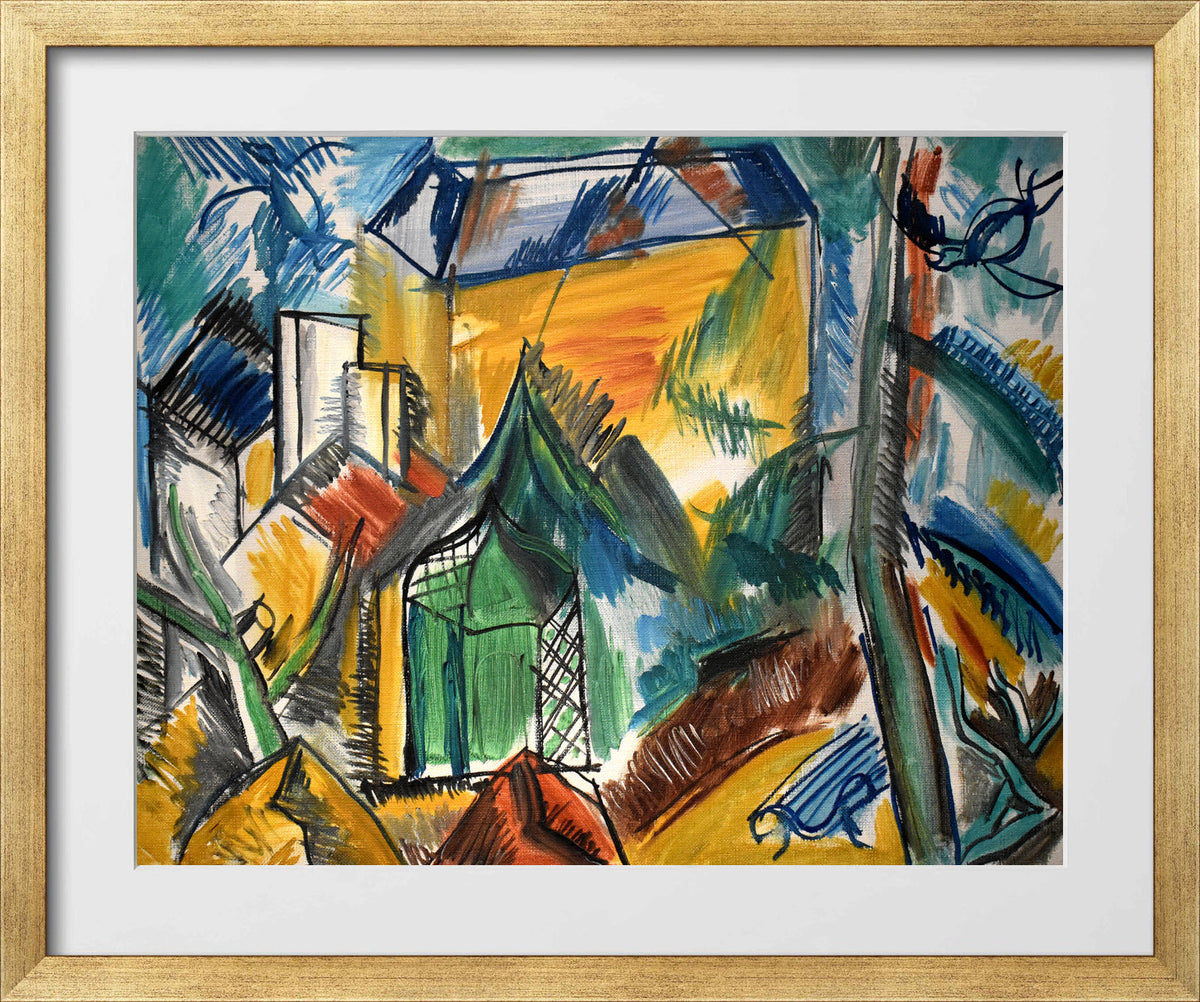 Raoul Dufy Print, 060 Le jardin abandonné (1945)_10x8 in a gold frame