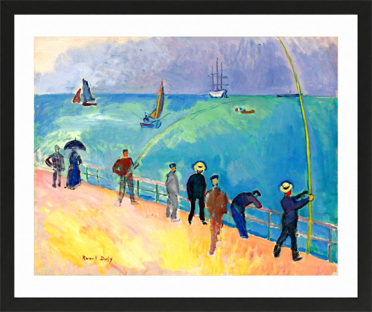 Raoul Dufy Print, 065 LES PÊCHEURS (1907)_10x8 in a black frame