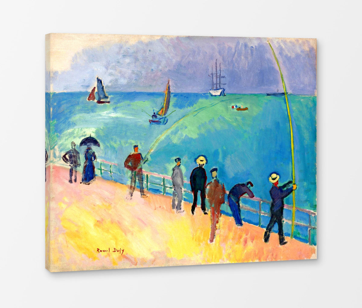 Raoul Dufy Print, 065 LES PÊCHEURS (1907)_10x8 as a ready-to-hang canvas panel