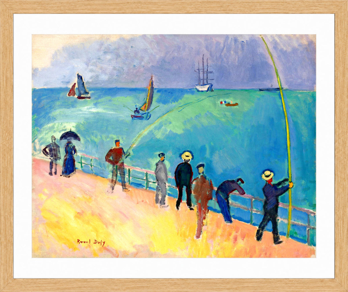 Raoul Dufy Print, 065 LES PÊCHEURS (1907)_10x8 in an oak frame