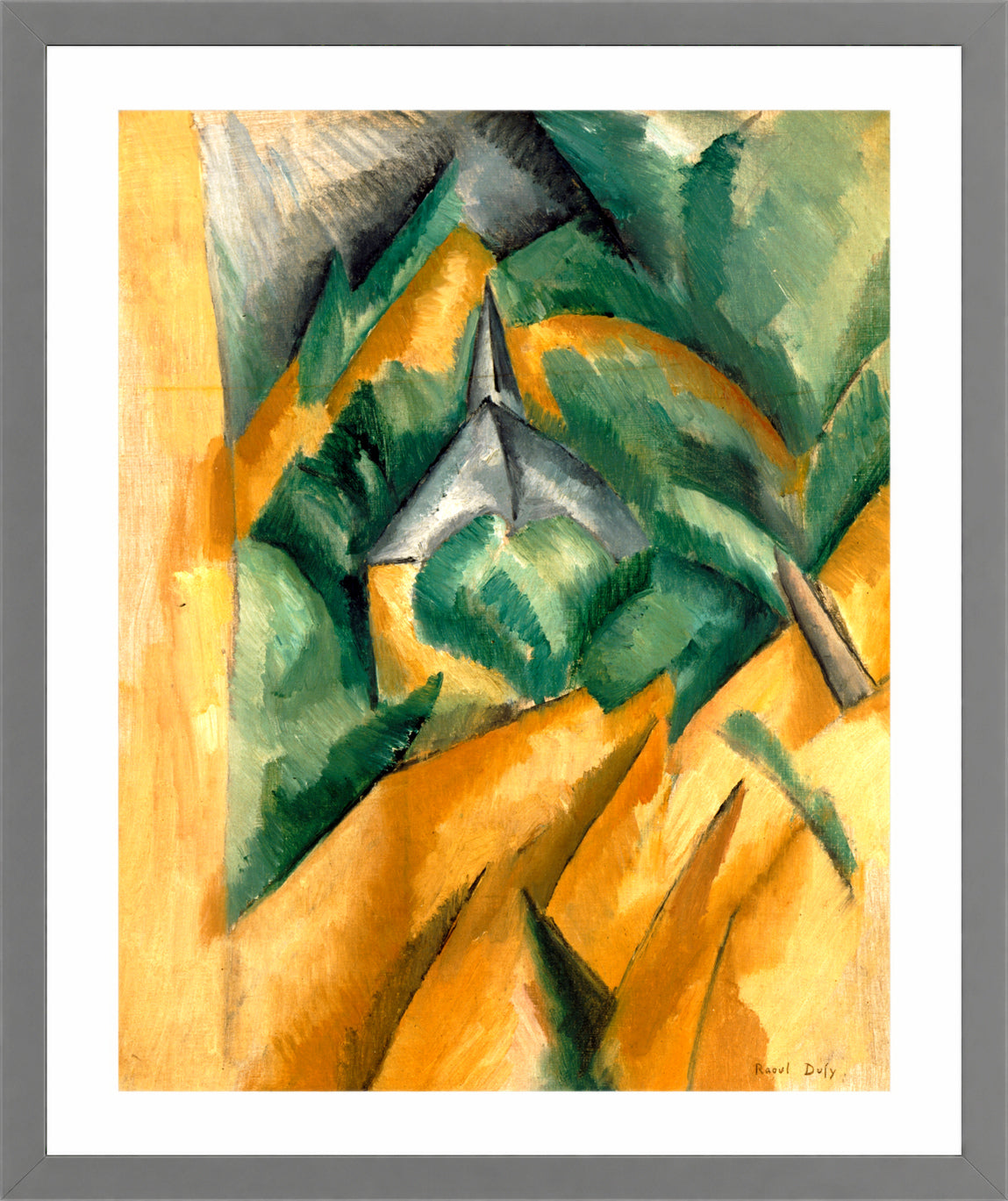Raoul Dufy Print, 067 L'Estaque (1908)_10x8 in a light grey frame