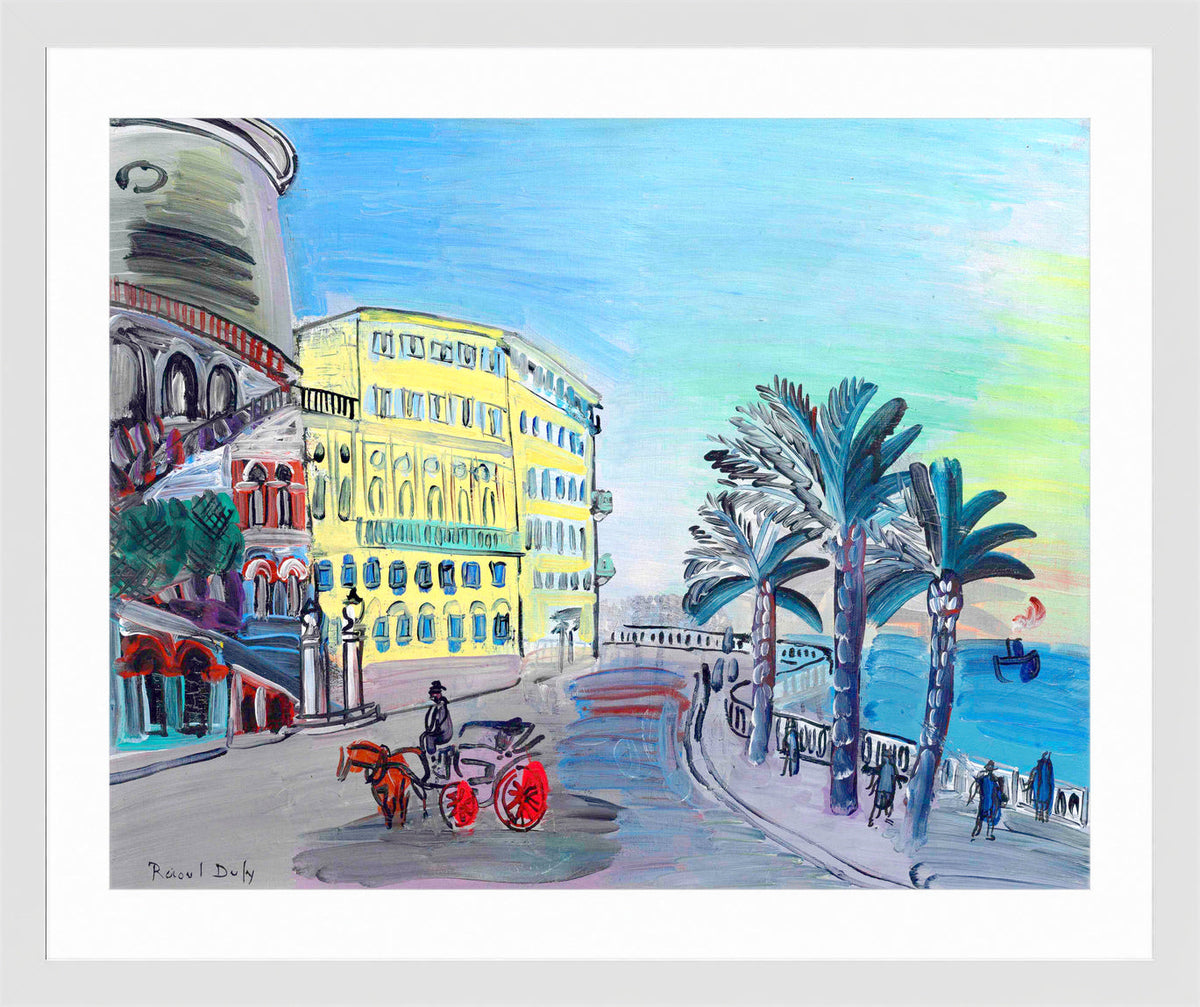 Raoul Dufy Print, 068 L'Hôtel Suisse à Nice et le tournant de Rauba Capeu (1927)_10x8 in a white frame