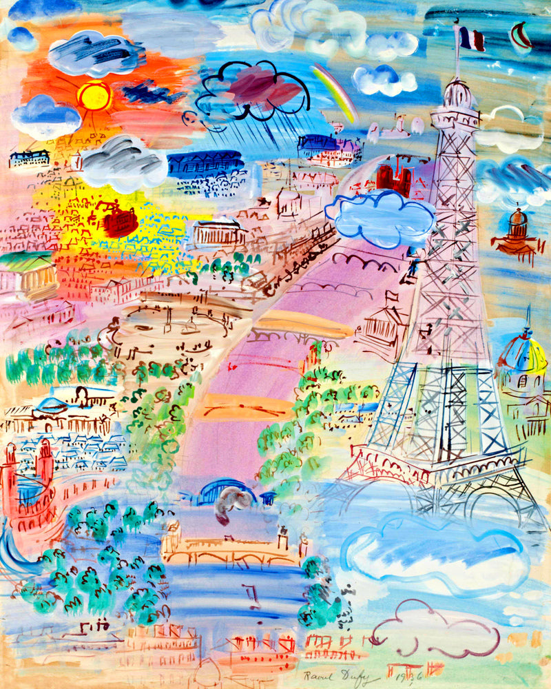 Raoul Dufy Print, 083 Paris et la Tour Eiffel (1936)_10x8 as an unframed print
