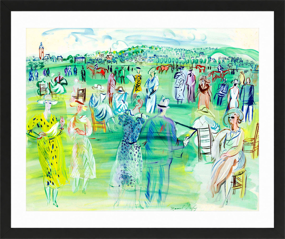 Raoul Dufy Print, 087 Poiret's mannequins in Deauville (1941)_10x8 in a black frame