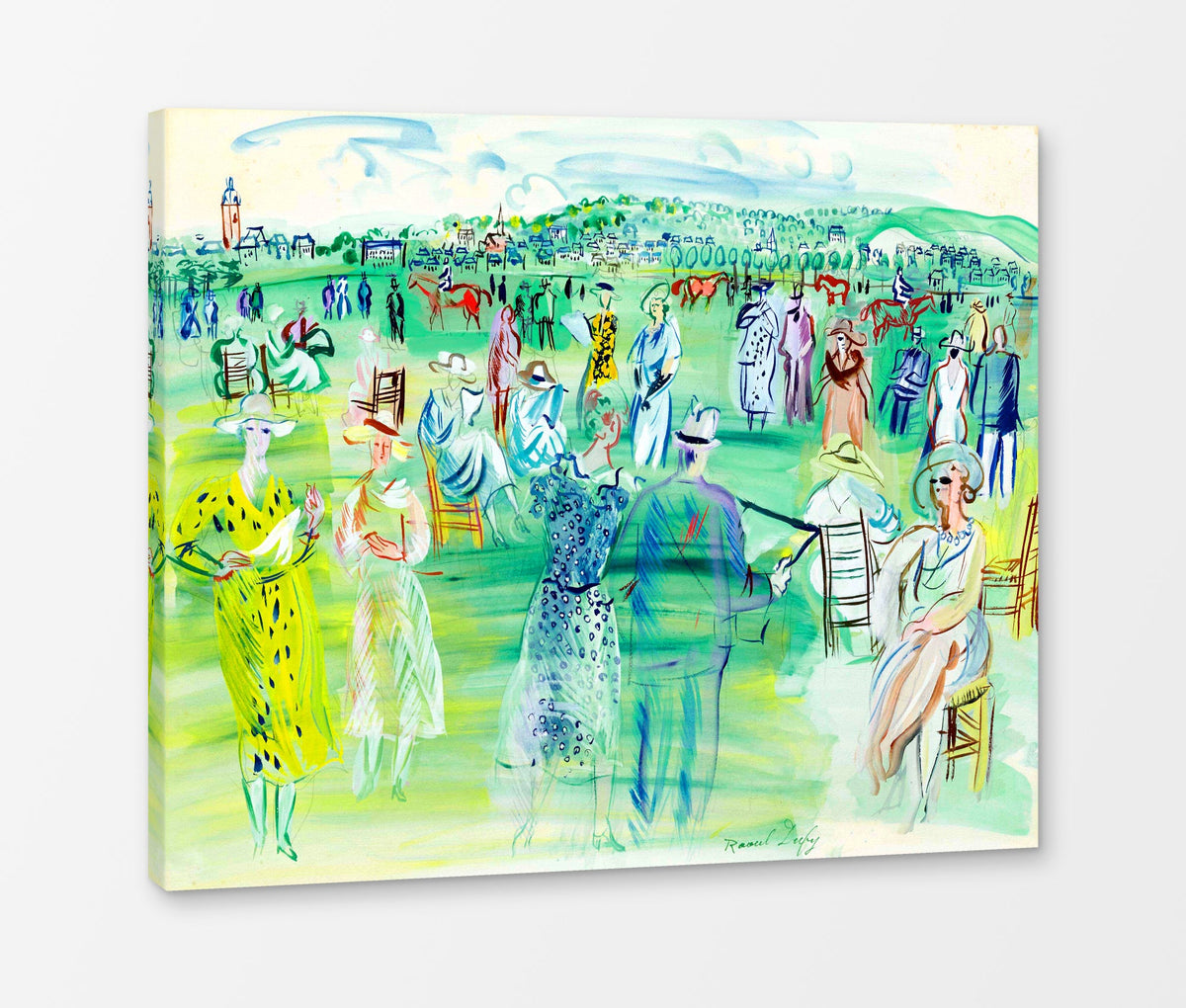 Raoul Dufy Print, 087 Poiret's mannequins in Deauville (1941)_10x8 as a ready-to-hang canvas panel