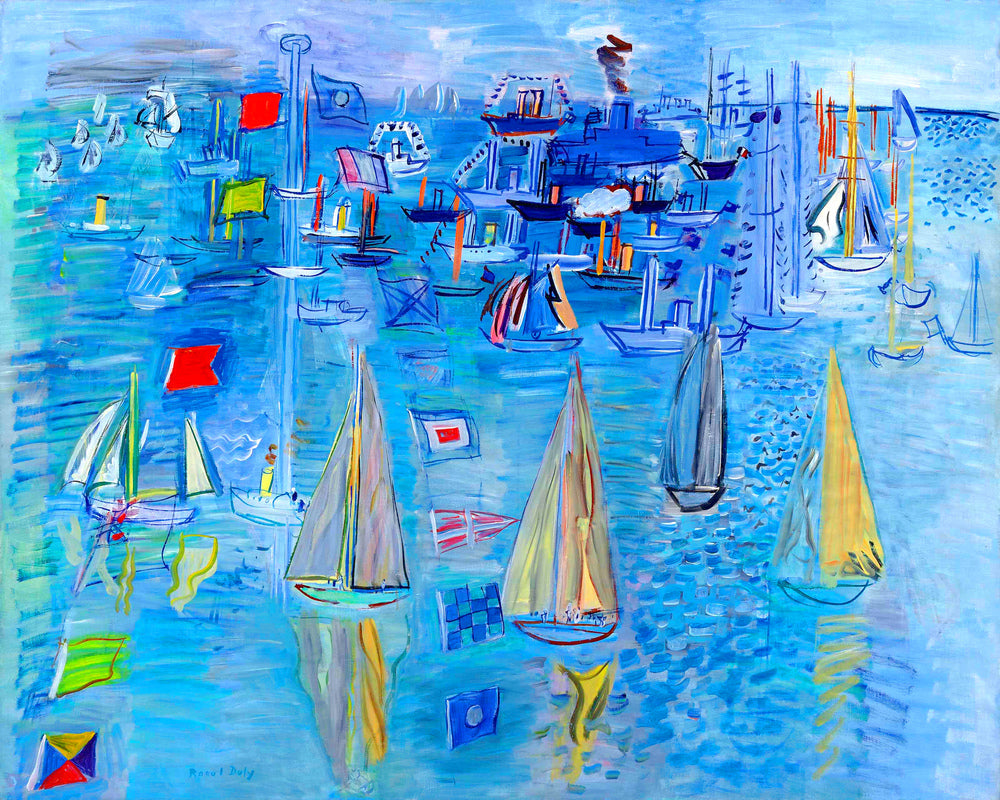 Raoul Dufy Print, 090 Régates à Cowes (1930)_10x8 as an unframed print