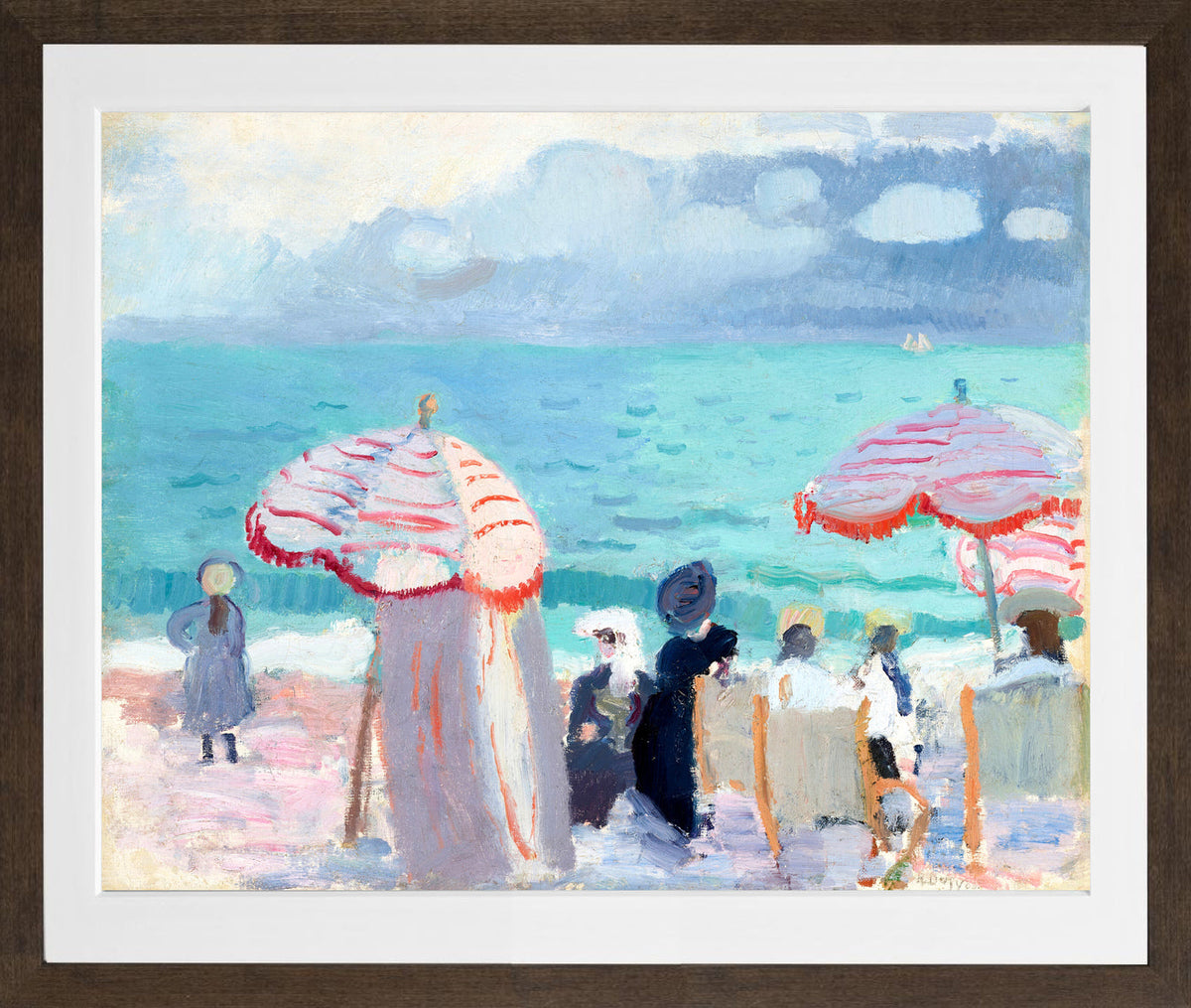 Raoul Dufy Print, 117 The Parasols (1905)_10x8 in a brown frame