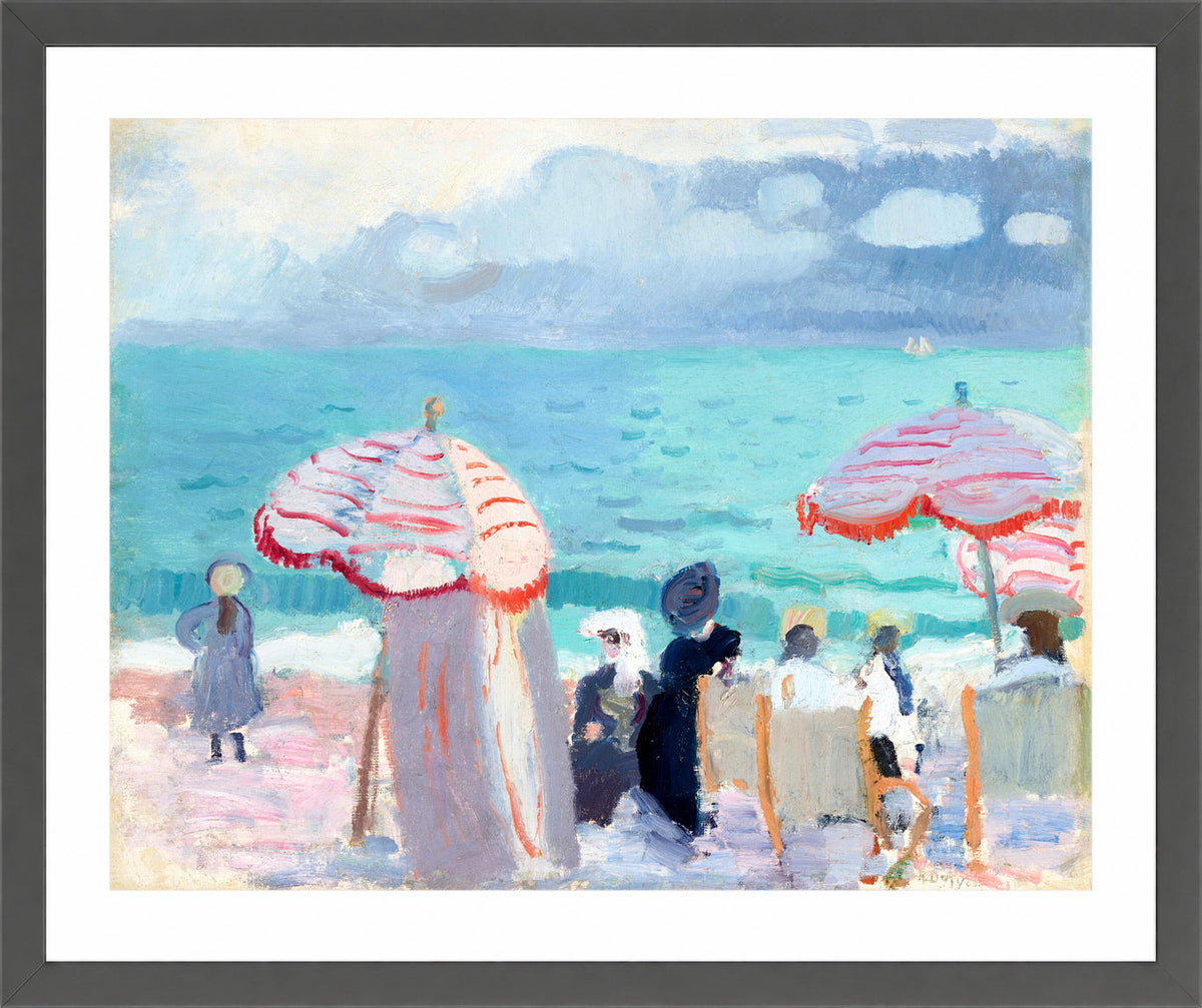 Raoul Dufy Print, 117 The Parasols (1905)_10x8 in a dark grey frame