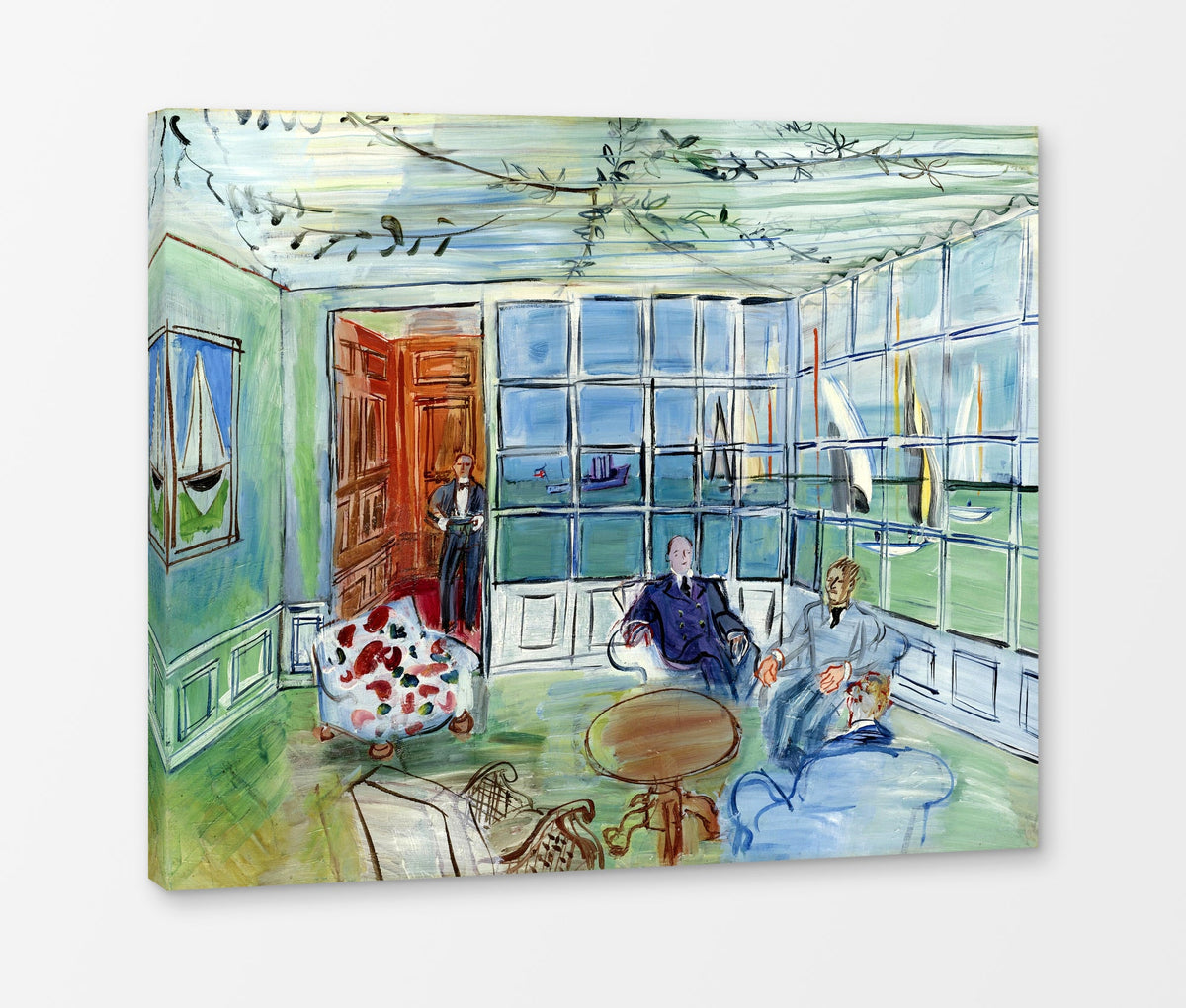Raoul Dufy Print, 123 The Royal Yacht Squadron, Cowes, Isle of Wight_10x8 as a ready-to-hang canvas panel
