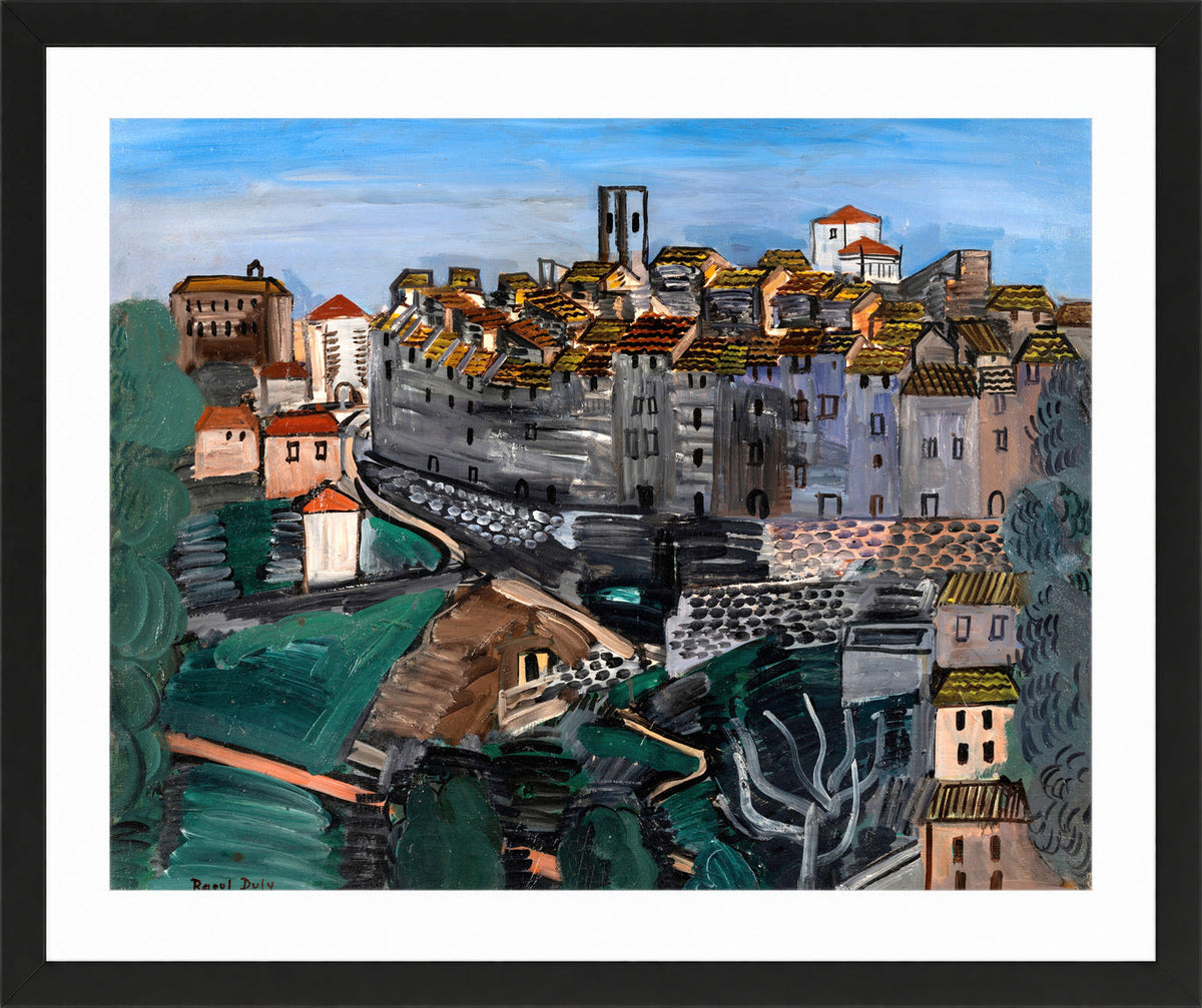 Raoul Dufy Print, 130 Vence_10x8 in a black frame
