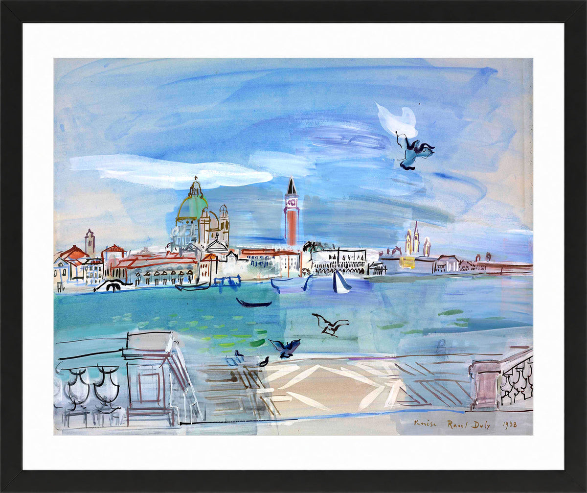 Raoul Dufy Print, 131 Venice (1938)_10x8 in a black frame