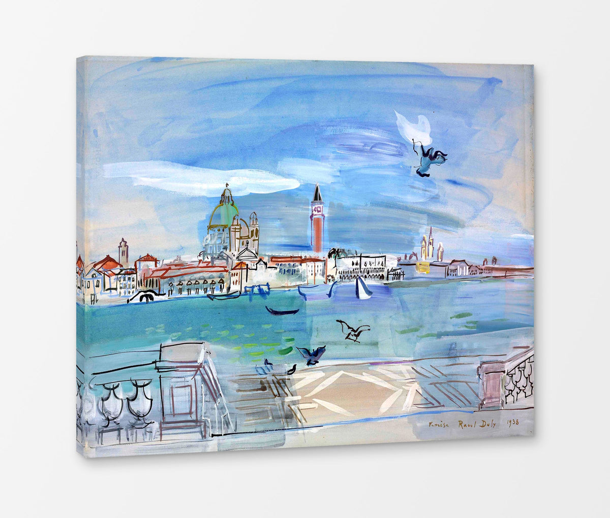 Raoul Dufy Print, 131 Venice (1938)_10x8 as a ready-to-hang canvas panel