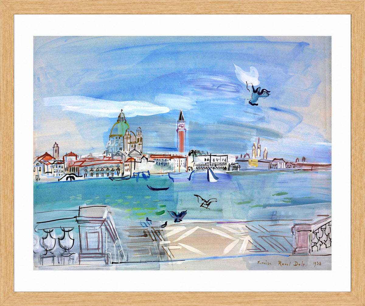 Raoul Dufy Print, 131 Venice (1938)_10x8 in an oak frame