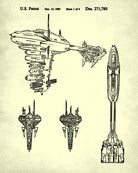 Rebellion Ship  Blueprint Poster Patent Print Star Wars Spaceship