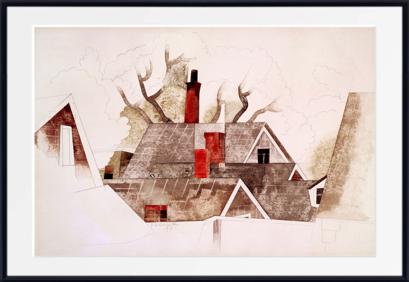 Charles Demuth Fine Art Print, Red Chimneys