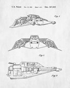 Snow Speeder Blueprint Poster Patent Print Star Wars Spaceship