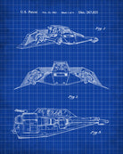 Snow Speeder Blueprint Poster Patent Print Star Wars Spaceship