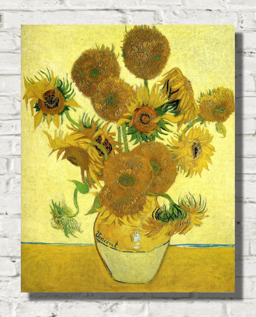 Sunflowers (still life vase with fifteen sunflowers) (1888) by Vincent van Gogh