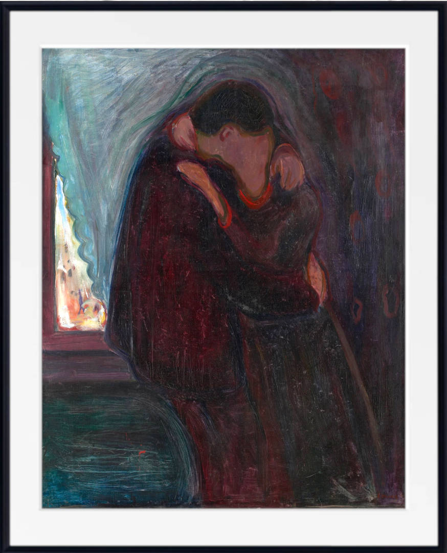 Edvard Munch Fine Art Print, The Kiss