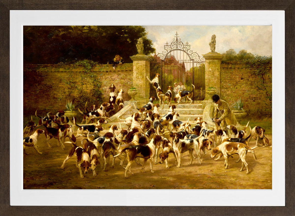Thomas Blinks Print, The Sanctuary in a brown frame