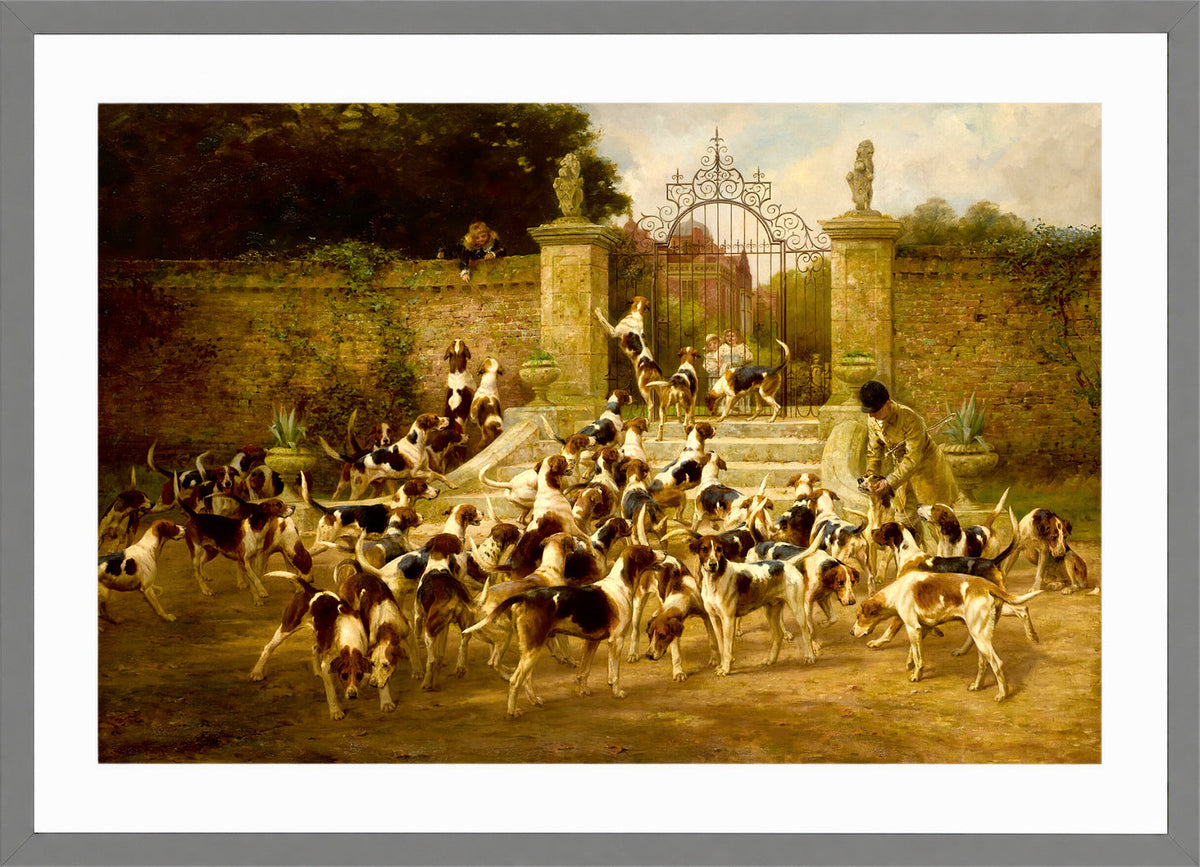 Thomas Blinks Print, The Sanctuary in a light grey frame