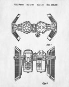 Tie Bomber Blueprint Poster Patent Print Star Wars Spaceship