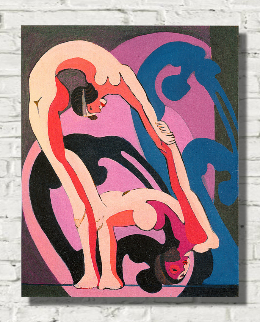 Two Acrobats (1932) by Ernst Ludwig Kirchner