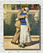Henri Martin Print, A couple walking along the Luxembourg Basin