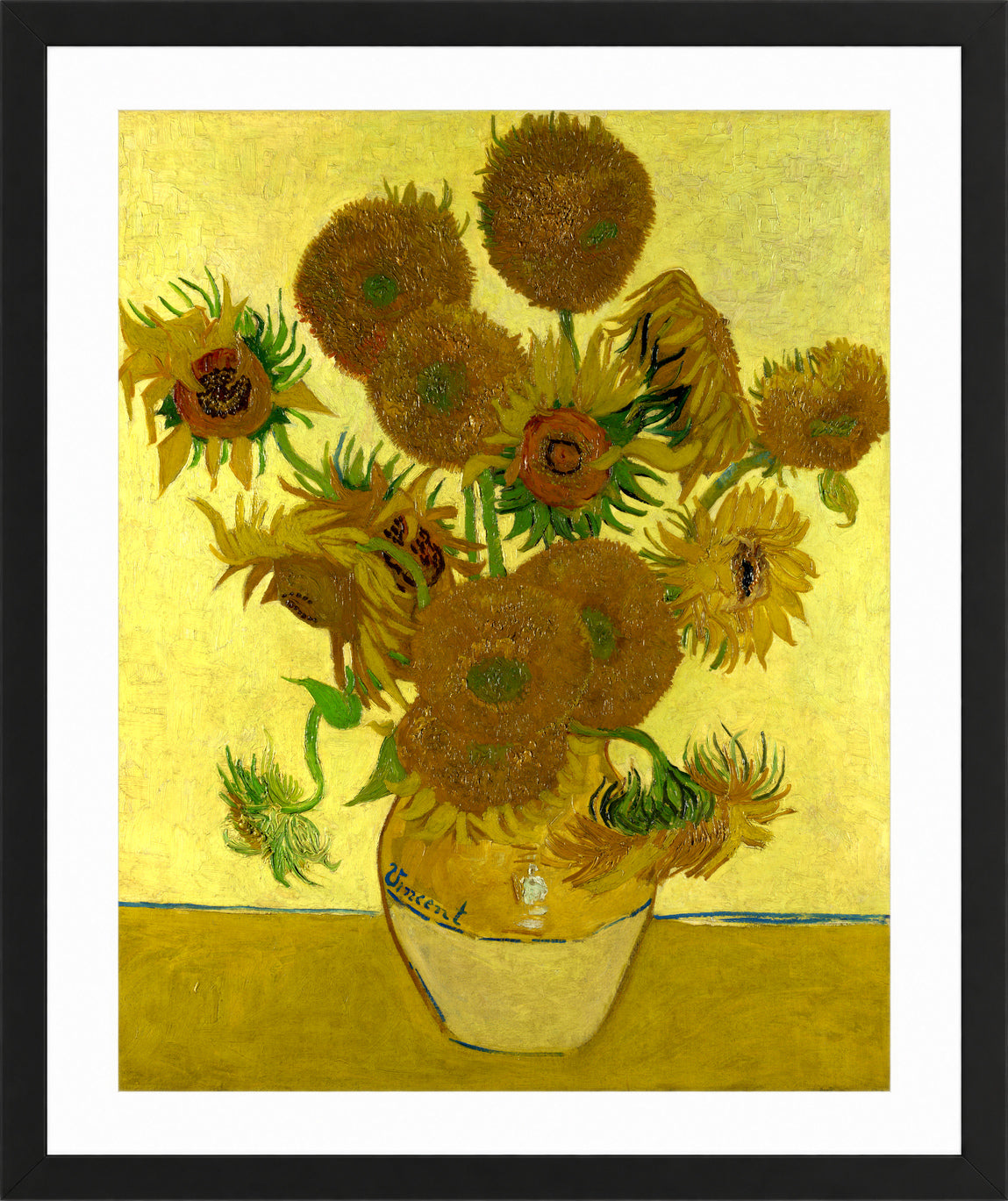 Vincent van Gogh Print, 015 Vincent_Willem_van_Gogh_127_10x8 in a black frame