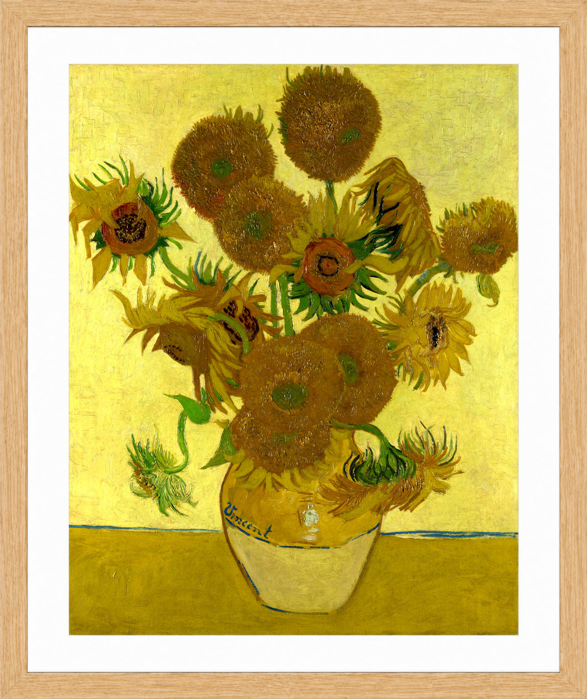 Vincent van Gogh Print, 015 Vincent_Willem_van_Gogh_127_10x8 in an oak frame
