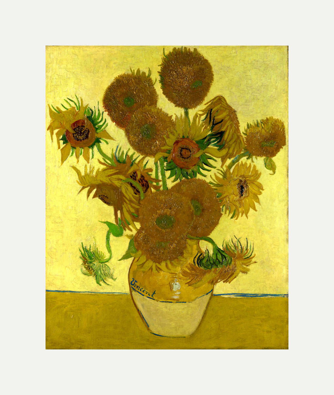Vincent van Gogh Print, 015 Vincent_Willem_van_Gogh_127_10x8 with an off-white border for rolled canvas