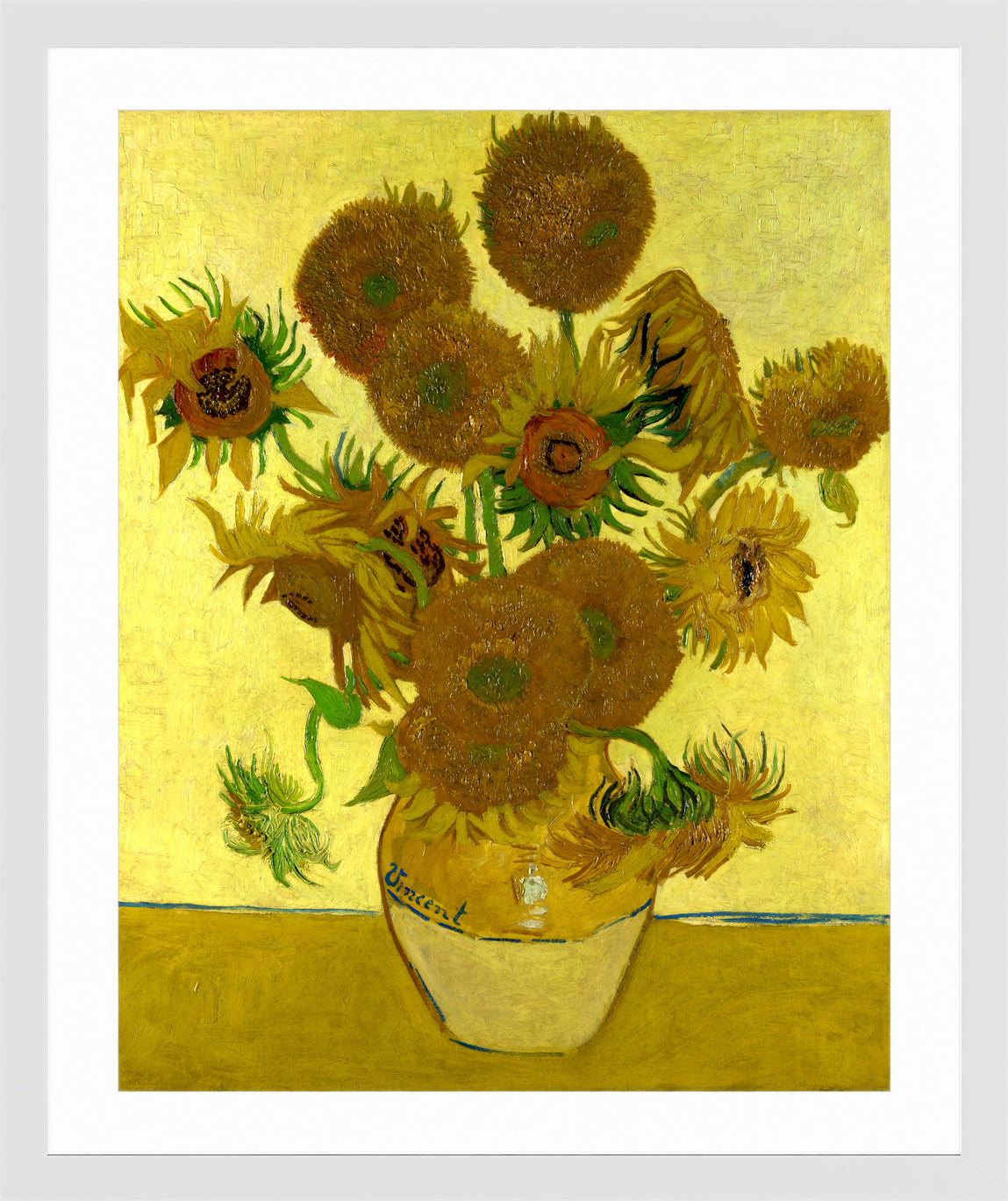 Vincent van Gogh Print, 015 Vincent_Willem_van_Gogh_127_10x8 in a white frame