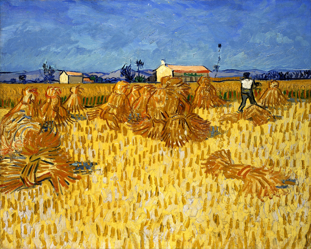 Vincent van Gogh Print, 034 Corn Harvest in Provence_10x8 as an unframed print