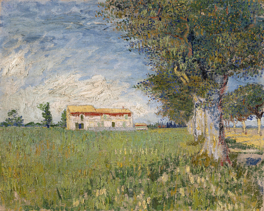 Vincent van Gogh Print, 037 Farmhouse in a wheat field (1888)_10x8 as an unframed print