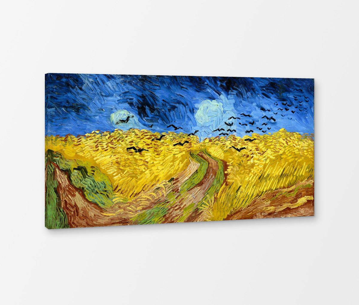 Vincent van Gogh Print, 065 Wheatfield_with_crows_12x6 as a ready-to-hang canvas panel