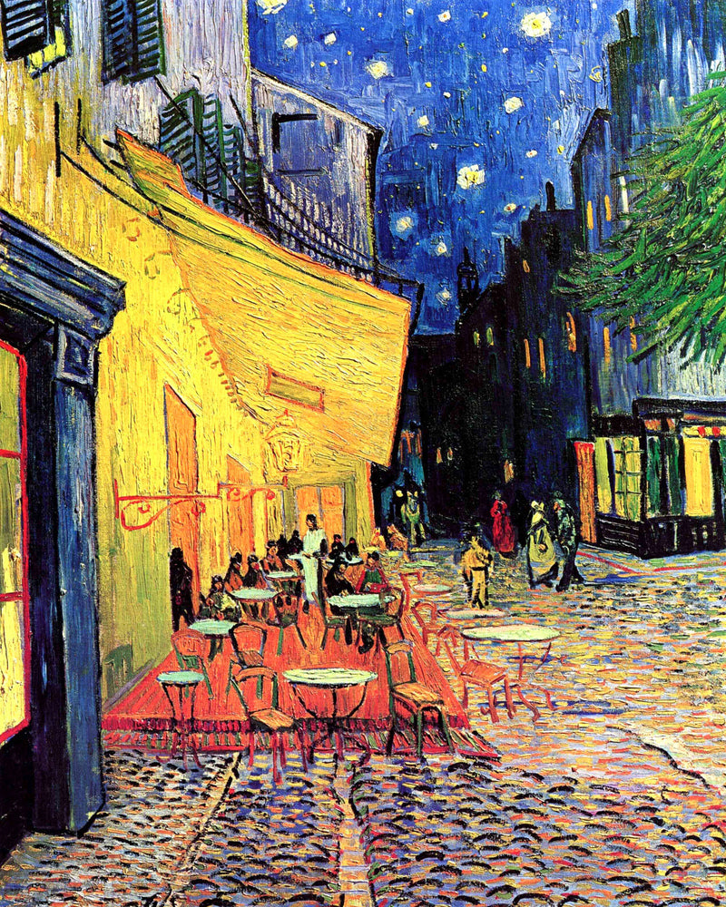 Vincent van Gogh Print, 075 CAFE TERRACE ON THE PLACE DU FORUM, ARLES, AT NIGHT_10x8 as an unframed print