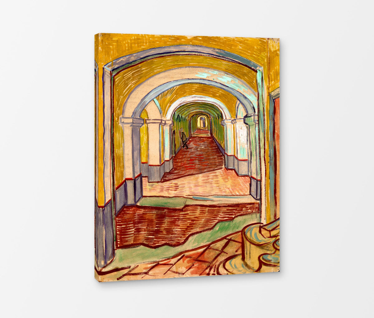Vincent van Gogh Print, 076 Corridor in the Asylum_10x8 as a ready-to-hang canvas panel