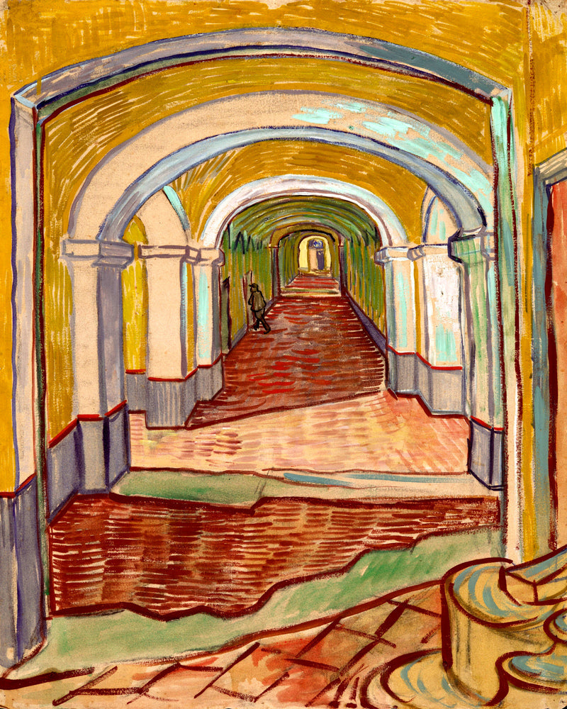 Vincent van Gogh Print, 076 Corridor in the Asylum_10x8 as an unframed print