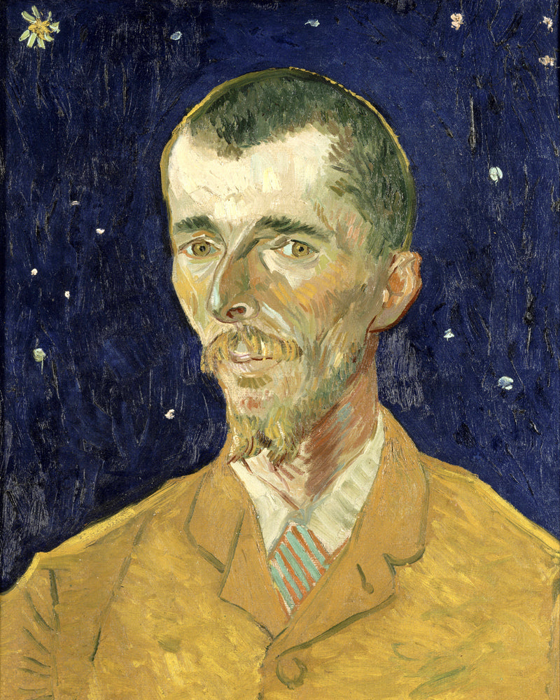 Vincent van Gogh Print, 080 Eugène Boch Portait of Poet against starry sky_8x10 as an unframed print